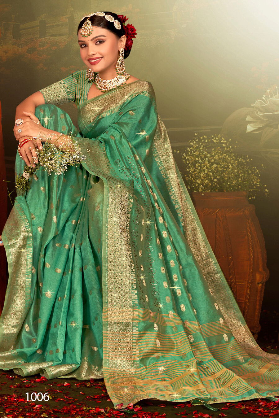 Pushpkala Swarovski Vol 1 By Saroj Soft Silk Wedding Sarees Wholesale Price In Surat

